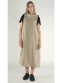 Rundholz - Leinen Kleid mit Kreisförmigen Ärmeln - 1261110904