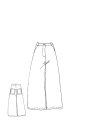 Rundholz - Ausgestellte Leinen mix Hose - 1261120124