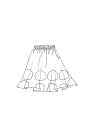 Rundholz - Tellerförmiger Baumwoll voile Rock - 1261350303
