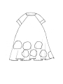 Rundholz - Ausgestelltes Baumwoll voile Kleid - 1261350901