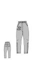 Rundholz DIP - Tulpenförmige Stretch Denim Hose - 1262070113
