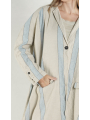 Rundholz DIP - Oversize Leinen Mantel - 1262101204