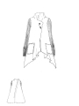 Rundholz DIP - Ausgestellte Rippen Jersey Jacke - 1262181104