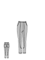 Rundholz DIP - Schmale Techno Stretch Hose - 1262390130