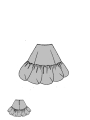 Rundholz DIP - Blumenförmiger Baumwoll voile Rock - 1262580326