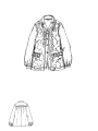 Rundholz DIP - Ausgestellte Leinen Jacke - 1262671106