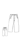 Rundholz - Denim Hose mit tiefer Schritthöhe - 1264030103