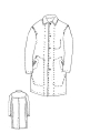 Rundholz - Kastenförmiger Denim Mantel - 1264031201