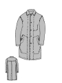 Rundholz - Kastenförmiger Denim Mantel - 1264031211