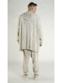 Rundholz - French Terry Mantel mit Kapuze - 1264281203