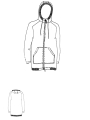 Rundholz - French Terry Mantel mit Kapuze - 1264281203