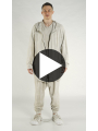 Rundholz - French Terry Mantel mit Kapuze - 1264281203