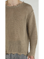 Rundholz - Lockerer Leinen Pullover - 1264440701