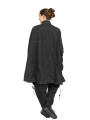 Rundholz DIP - langer ausgestellter Denim-Mantel - Black Coated Jeans - 2242031204