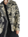 Rundholz - Taillierte Jacke Jacquard Blumenmuster Black Jacquard - 2241041105