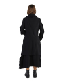 Rundholz - Double-layer stretch coat front and sleeves with graphic darts Black - 2241161215