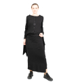 Pluslavie (Plü) - langer Rock mit Fronttaschen - Pen Skirt 2 Black