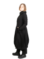 Rundholz Black Label - Mantel in Ballonform mit gerüschtem Kragen Stretch Black - 2243441226