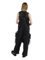 Rundholz DIP - Jeans bib shorts with large pockets Black - 2242030101