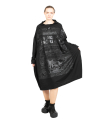 Rundholz DIP - ShirtKleid in Ballonform mit Ton-in-Ton Print Oversize Black Print - 2242300908