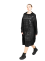 Rundholz DIP - ShirtKleid in Ballonform mit Ton-in-Ton Print Oversize Black Print - 2242300908