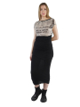Rundholz DIP - Tubular skirt double layer long cotton jersey stretch black - 2242420311