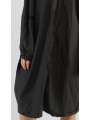 Rundholz DIP - HemdKleid mit seitlichen Strickeinsätzen Oversize Black - 2242530904