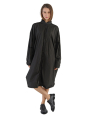 Rundholz DIP - HemdKleid mit seitlichen Strickeinsätzen Oversize Black - 2242530904