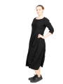 Rundholz Black Label - Balloon dress with gathers in the balloon shape Super Stretch Black - 2243220904