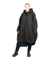 Rundholz Black Label - Coat Parka with hood and integrated patterned vest padded Black - 2243231202