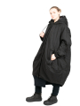 Rundholz Black Label - Coat Parka with hood and integrated patterned vest padded Black - 2243231202
