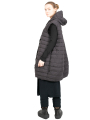 Rundholz Black Label - Coat Parka with hood and integrated patterned vest padded Black - 2243231202