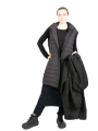 Rundholz Black Label - Coat Parka with hood and integrated patterned vest padded Black - 2243231202