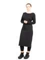 Rundholz Black Label - SchlauchKleid mit Applikationen am Saum Cotton Jersey Black - 2243260908