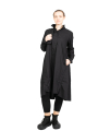 Rundholz Black Label - Dress ruched at the back with breast pocket Poplin Black - 2243320912