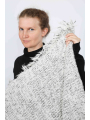 Rundholz - Rundholz oversize knitted alpaca scarf with fringes - 2251387706
