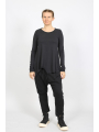 Rundholz Black Label - Asymmetrisches Longsleeve-T-Shirt aus Lyocell und Baumwolle - 2253260501