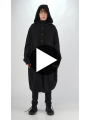 Rundholz Black Label - Oversize Fransenmantel mit Kapuze von Black Label - 2253281203
