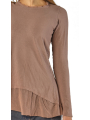 Rundholz Black Label - Tunique-shirt avec ourlet en mesh - 2263510501
