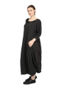 Rundholz Black Label - balloon dress with 3/4 sleeves and ruffles at the back - black - 1253470901