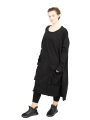 Rundholz Black Label - Balloon dress with suitcase pockets Sweater Cotton Oversize black - 2243250903