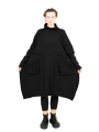 Rundholz Black Label - Knitted dress with suitcase pockets boiled wool oversize black - 2243897309