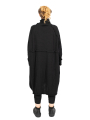Rundholz Black Label - Knitted dress with suitcase pockets boiled wool oversize black - 2243897309