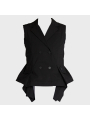 Pluslavie (Plü) - Ärmellose Blazer-Bluse Schwarz - 4038