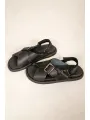 Lofina shoebox - Leder-sandalen mit kreuzriemen - 9324