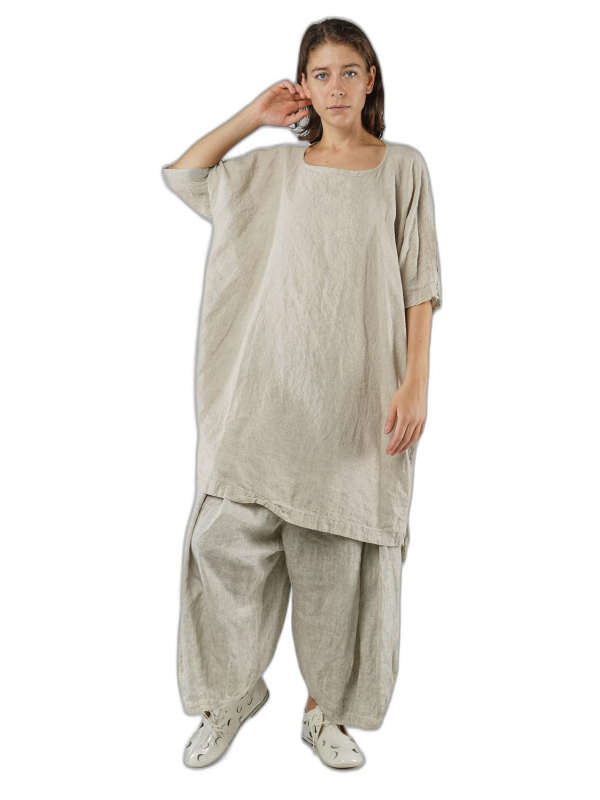 Rundholz - Gerades weites leinen kleid - 1251020902