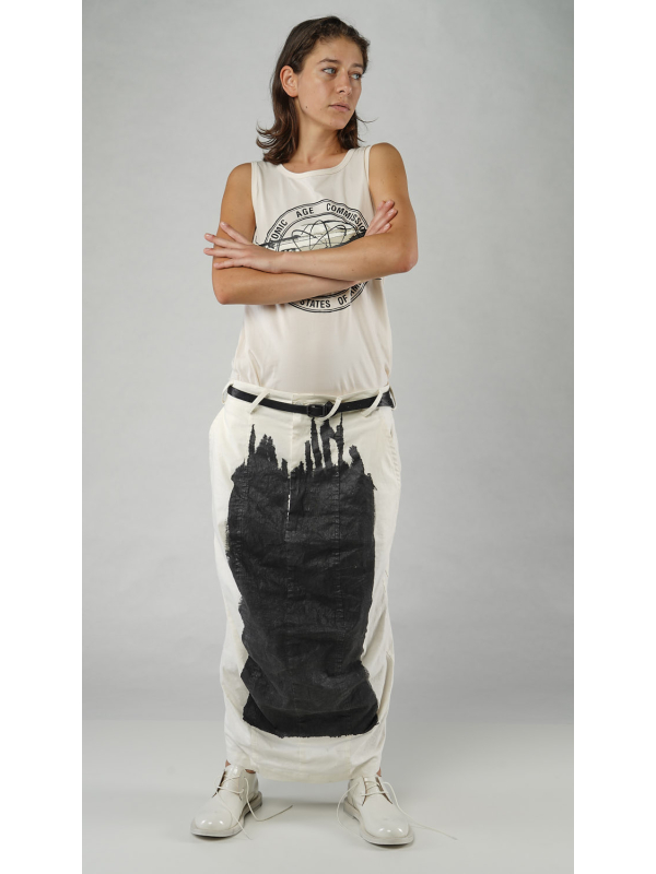 Rundholz - Handbemalter bananenförmiger leinen baumwoll stretch rock - 1251110305