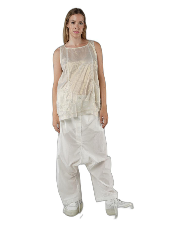 Rundholz - Gerades schmales baumwoll voile top - 1251250805