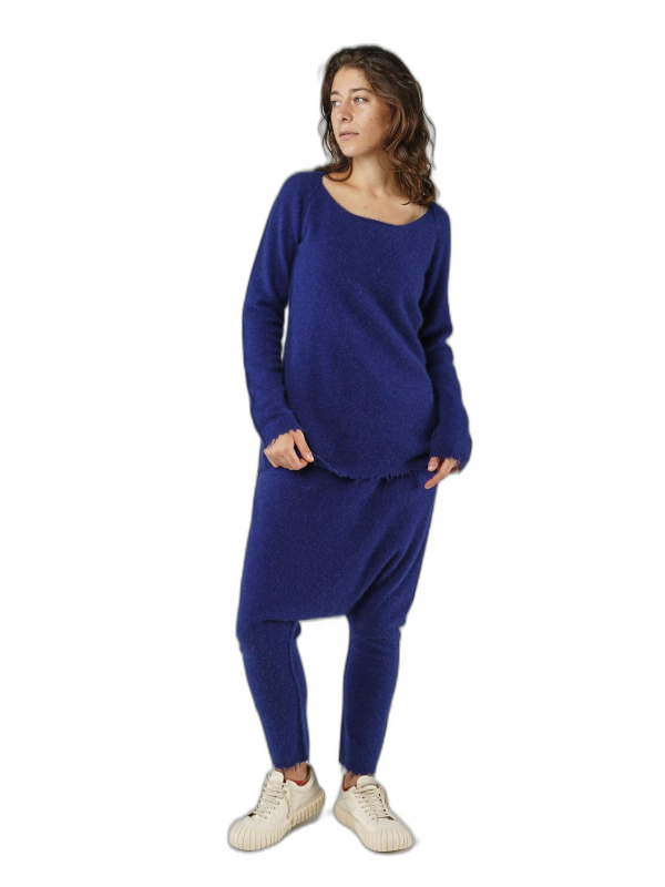 Rundholz DIP - Narrow merino raccoon knit sweater - 1252330701