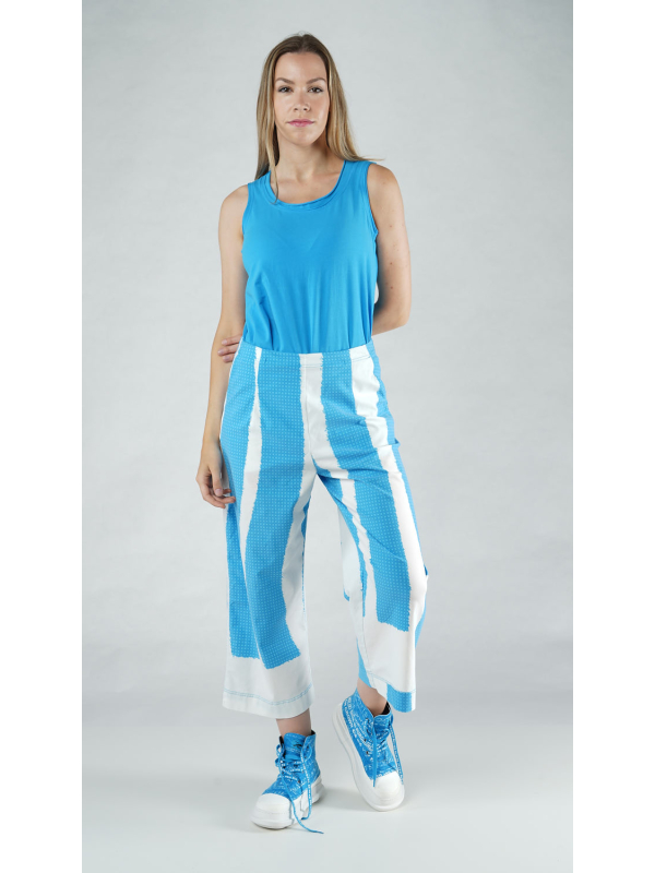 Rundholz Black Label - Weite baumwolltwill stretch hose mit streifendruck - 1253390110